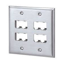 Panduit CFP8S-2GY. Double Gang, 8 Port Mini-Com® Modules