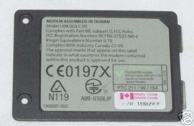 Compaq 144422-003 Modem Door Cover. Refurbished.