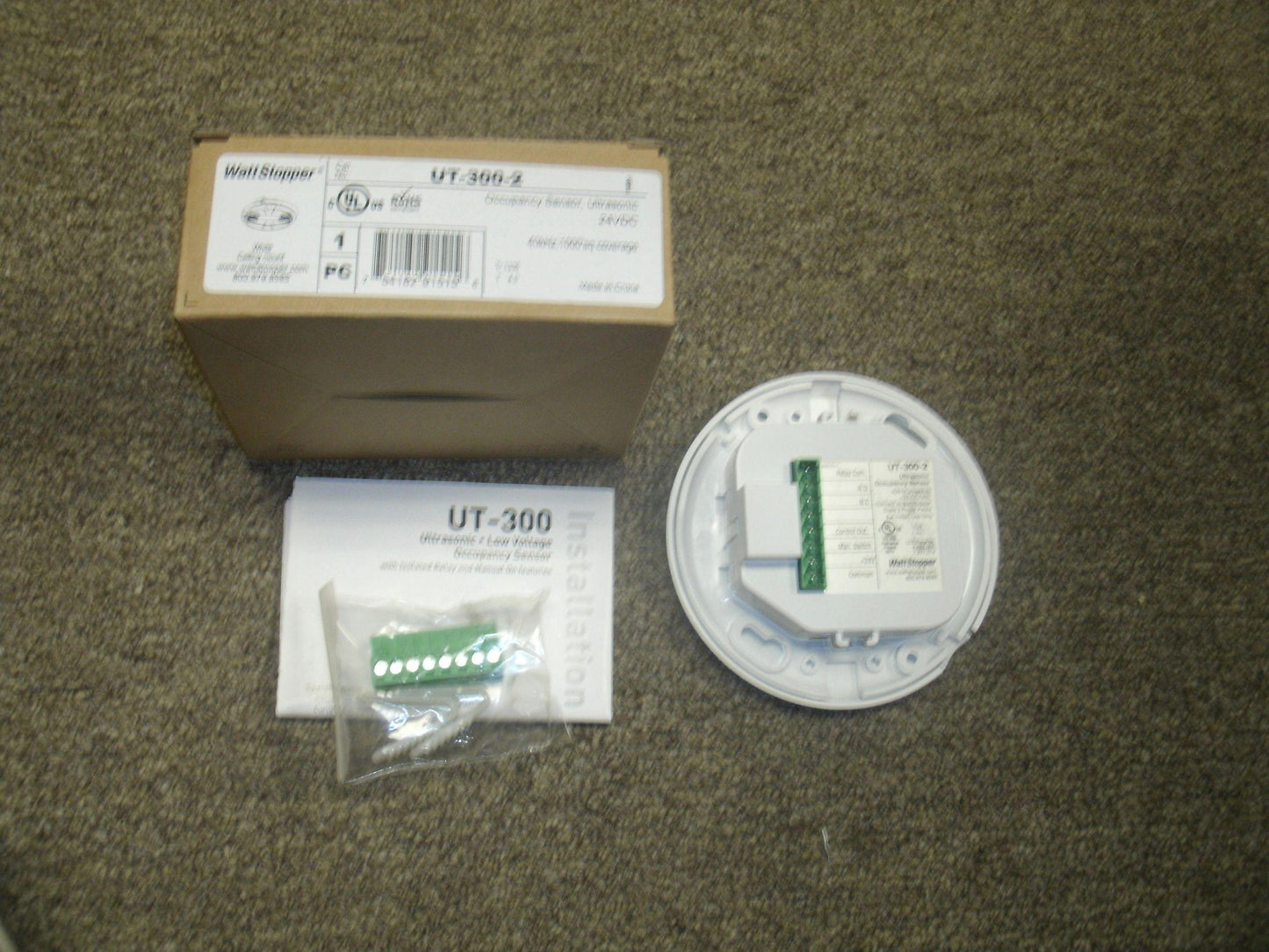 Wattstopper UT-300-2, Occupancy Sensor. White. Ultrasonic. New. 754182915156.