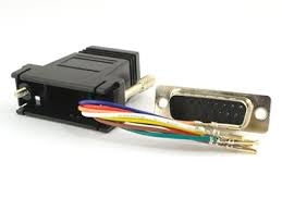 DB15 Female to RJ11 Connector. New. 23758B (Q1)