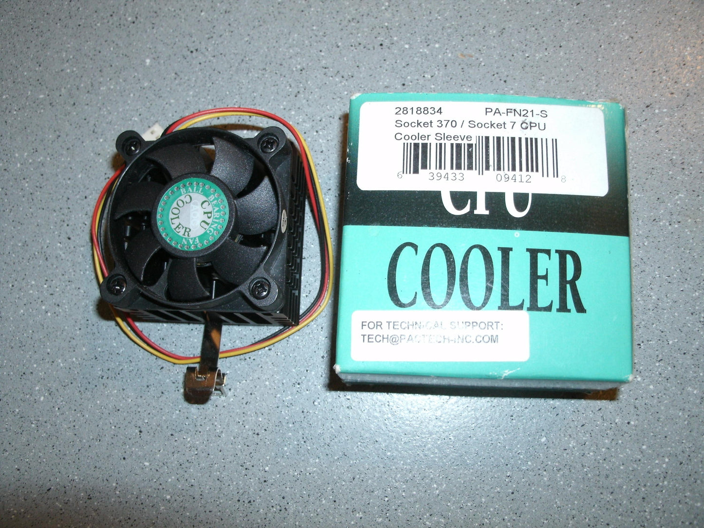 PacTech-Inc CPU Cooling Fan. Socket 370, Socket 7 CPU.