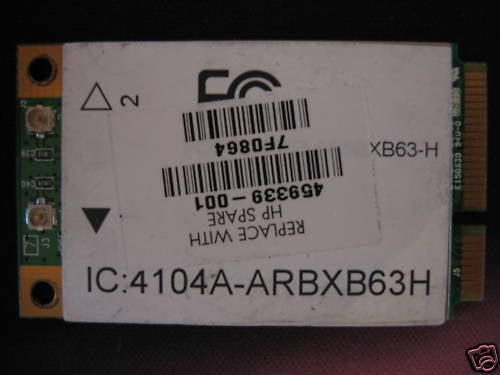 HP Compaq 459339-001 Wireless B/G WiFi Mini-PCI-E Card.