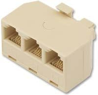 Philips 3 Line Telephone Wall Jack, New.