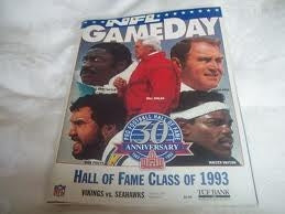 NFL Game Day. Hall of Fame Class of 1993. Used.