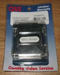 QVS CC353FF-M DB25. F/F Null Modem, Adaptor XT/PS2