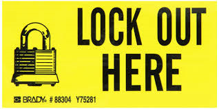 Brady # 88304, Y75281 Lock Out Here Stickers. New. (7)