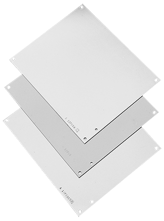Hoffman A12P10 Panel, 14 Gauge, Steel, White, Junction Box, (6)