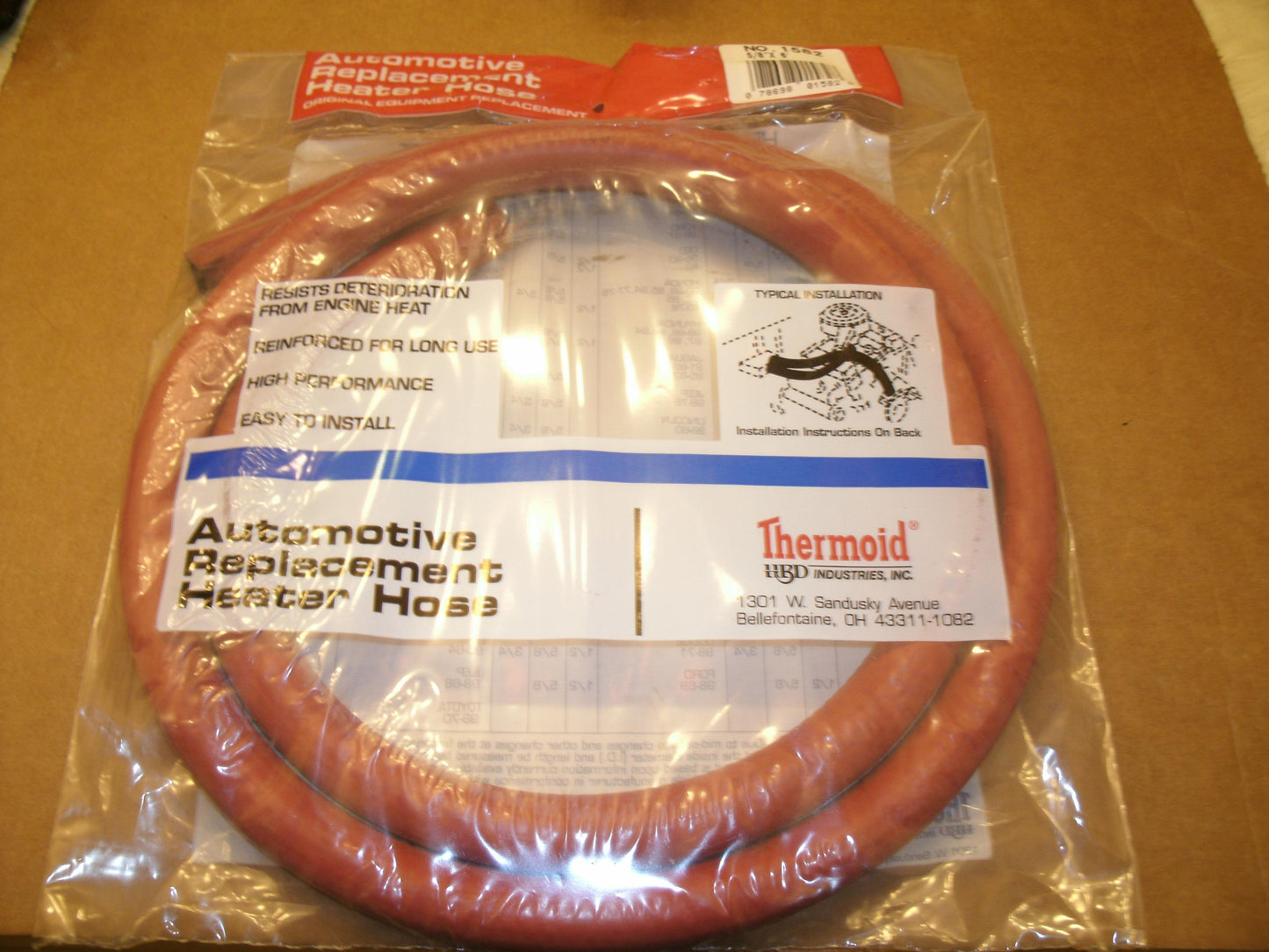 Thermoid 1582 Heater Hose. New. 5/8" X 6'.