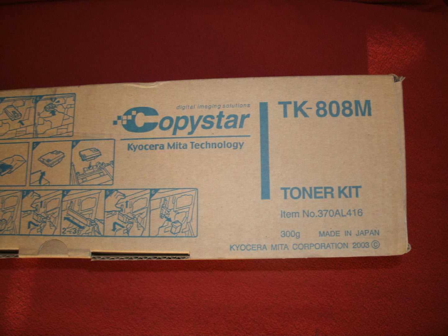 Kyocera TK-808M Mita Copystar Magenta Toner Kit. TK-808M. OEM.