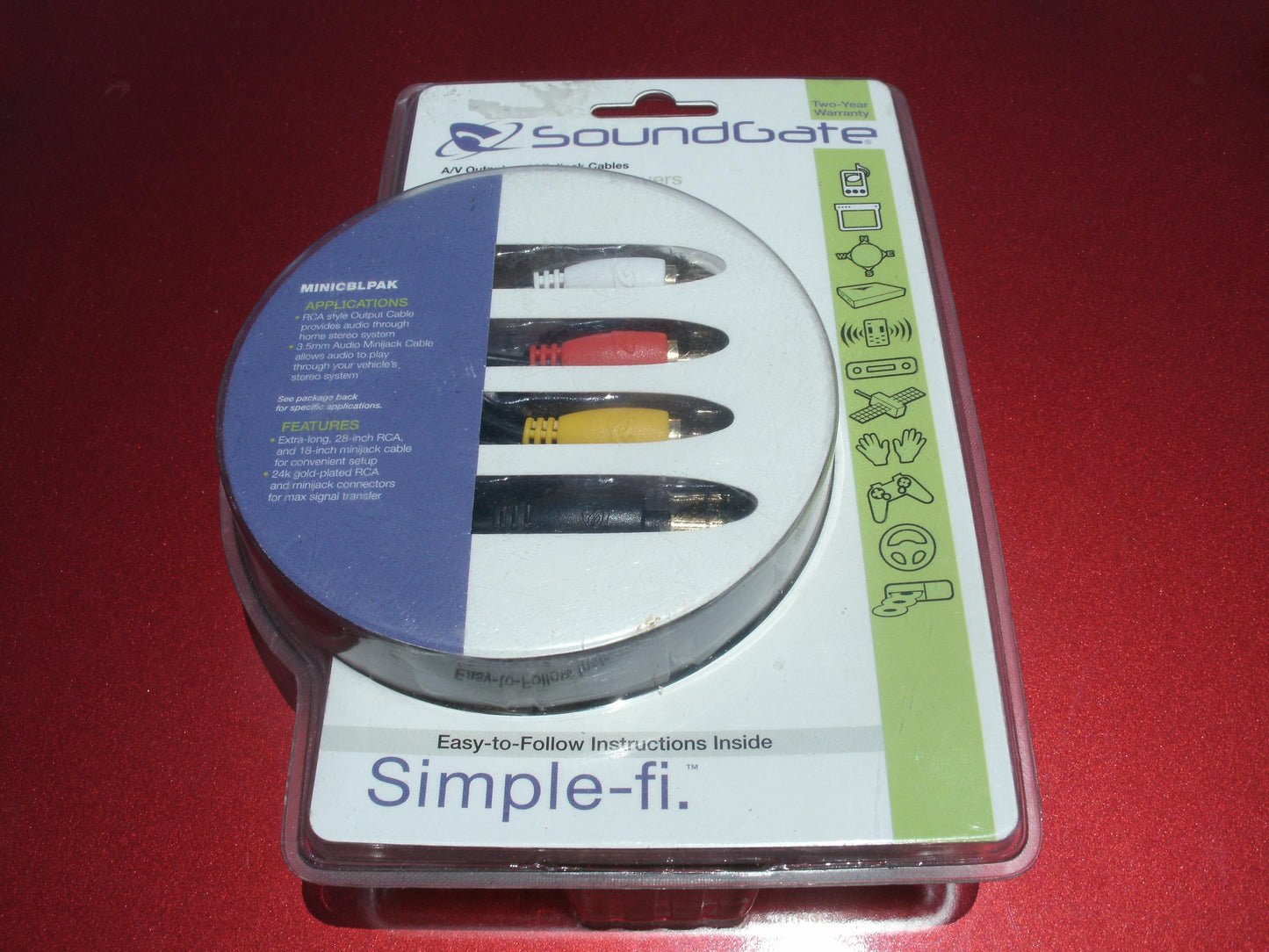 SoundGate MINICBLPAK A/V Output and Minijack Cables. New.