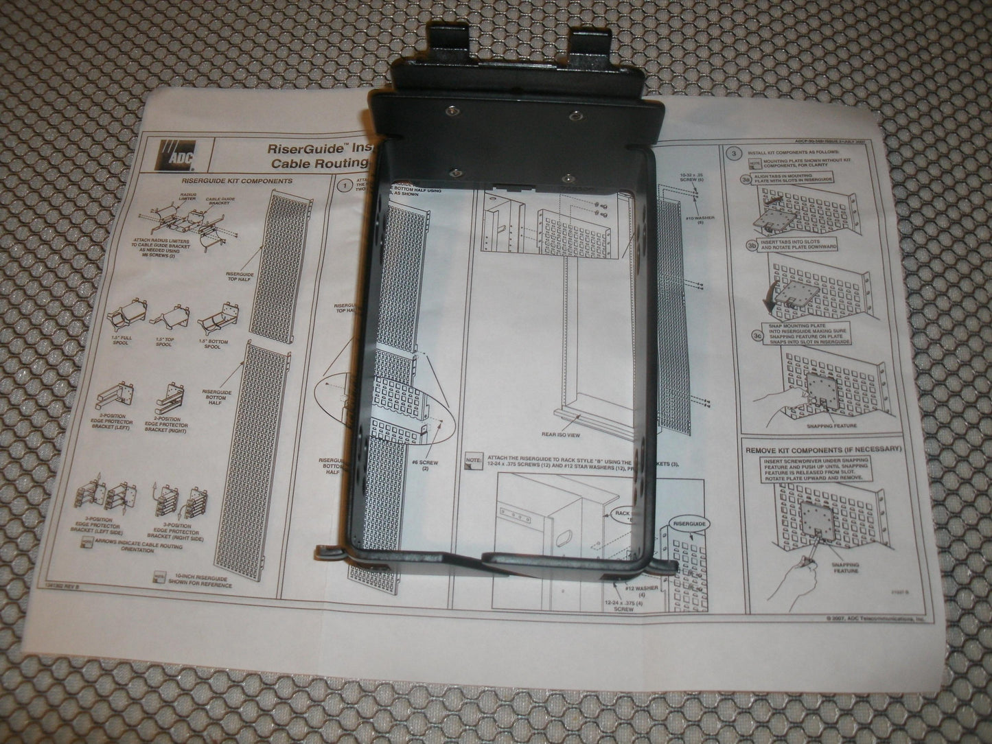 ADC RGS-VC001-B RiserGuide Bracket. New.