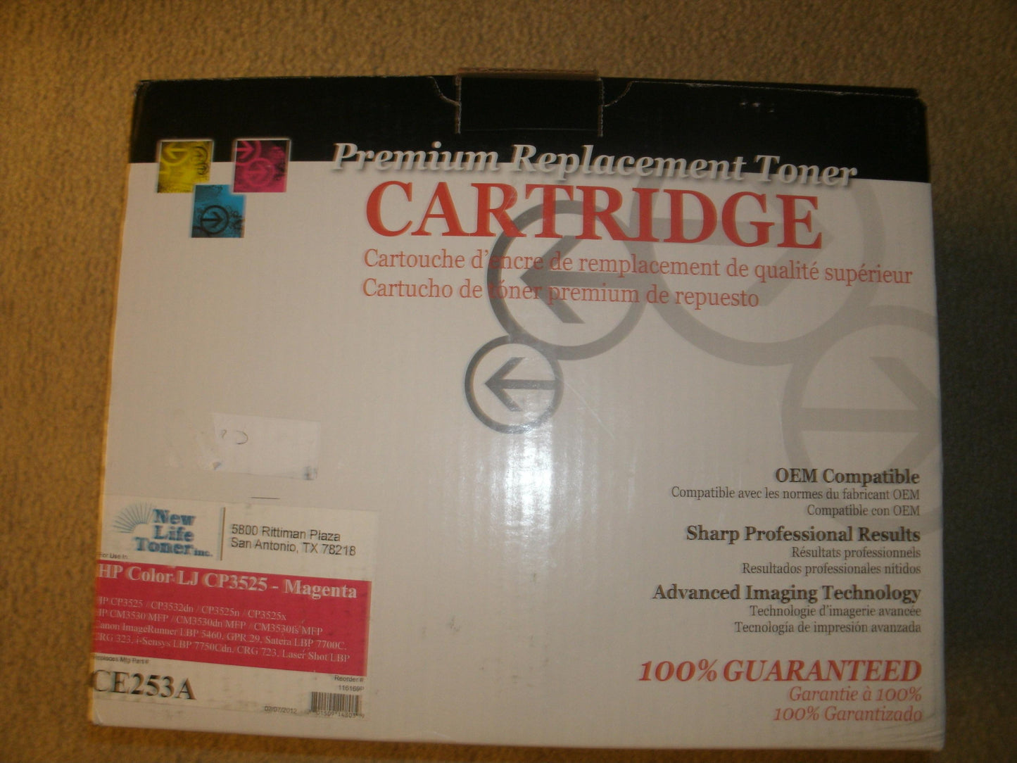 HP LaserJet CP3525 Magenta Toner Cartridge.