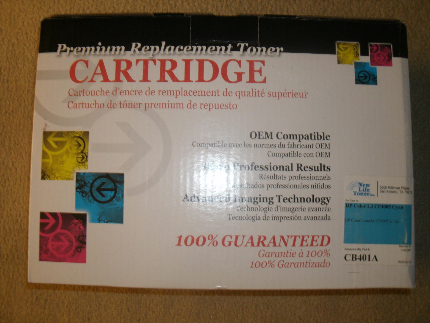 HP LaserJet CP4005 Cyan Toner Cartridge. New.