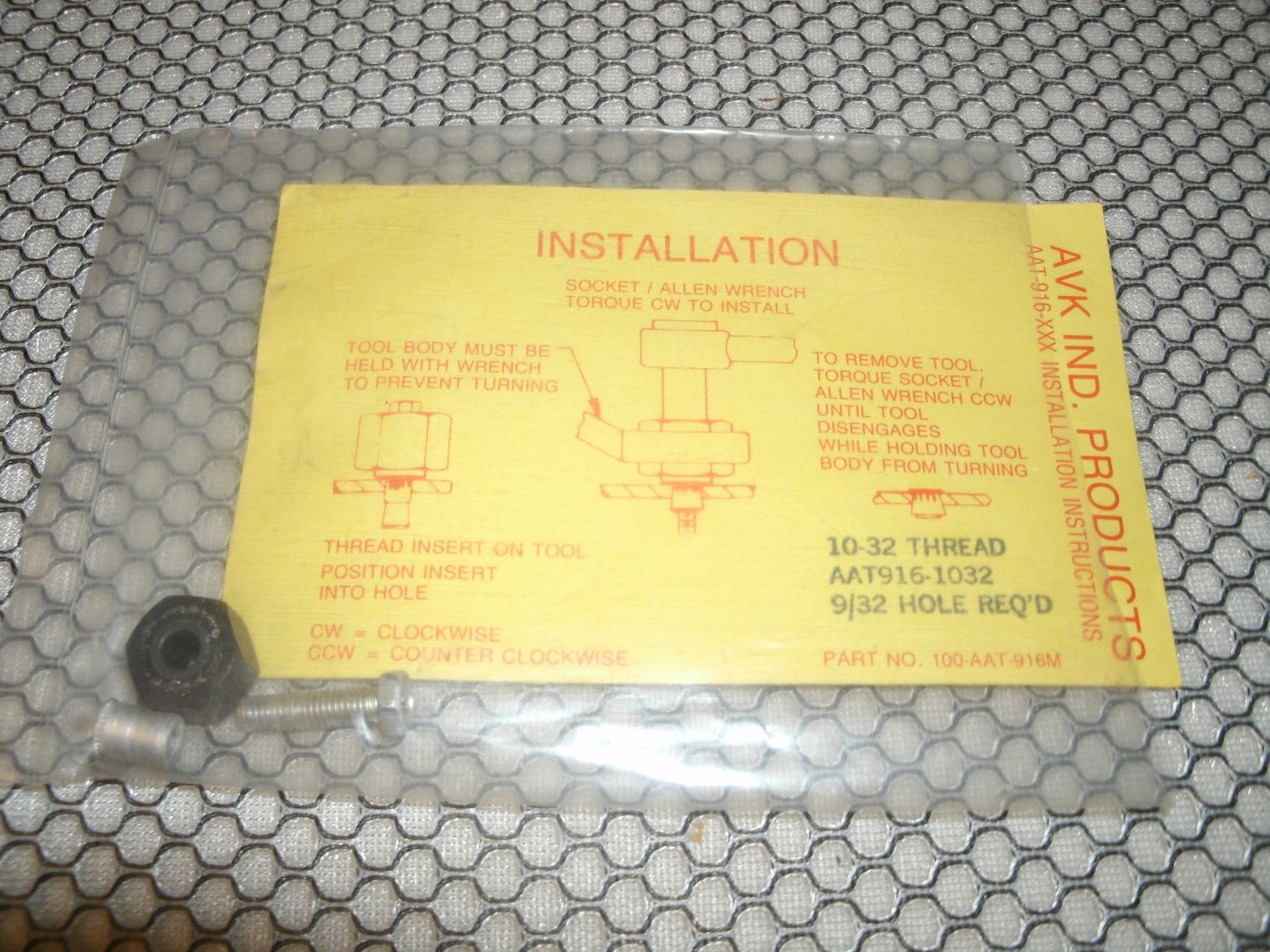 Avibank AAT916-1032 Kit. 10-32 Thread. New.