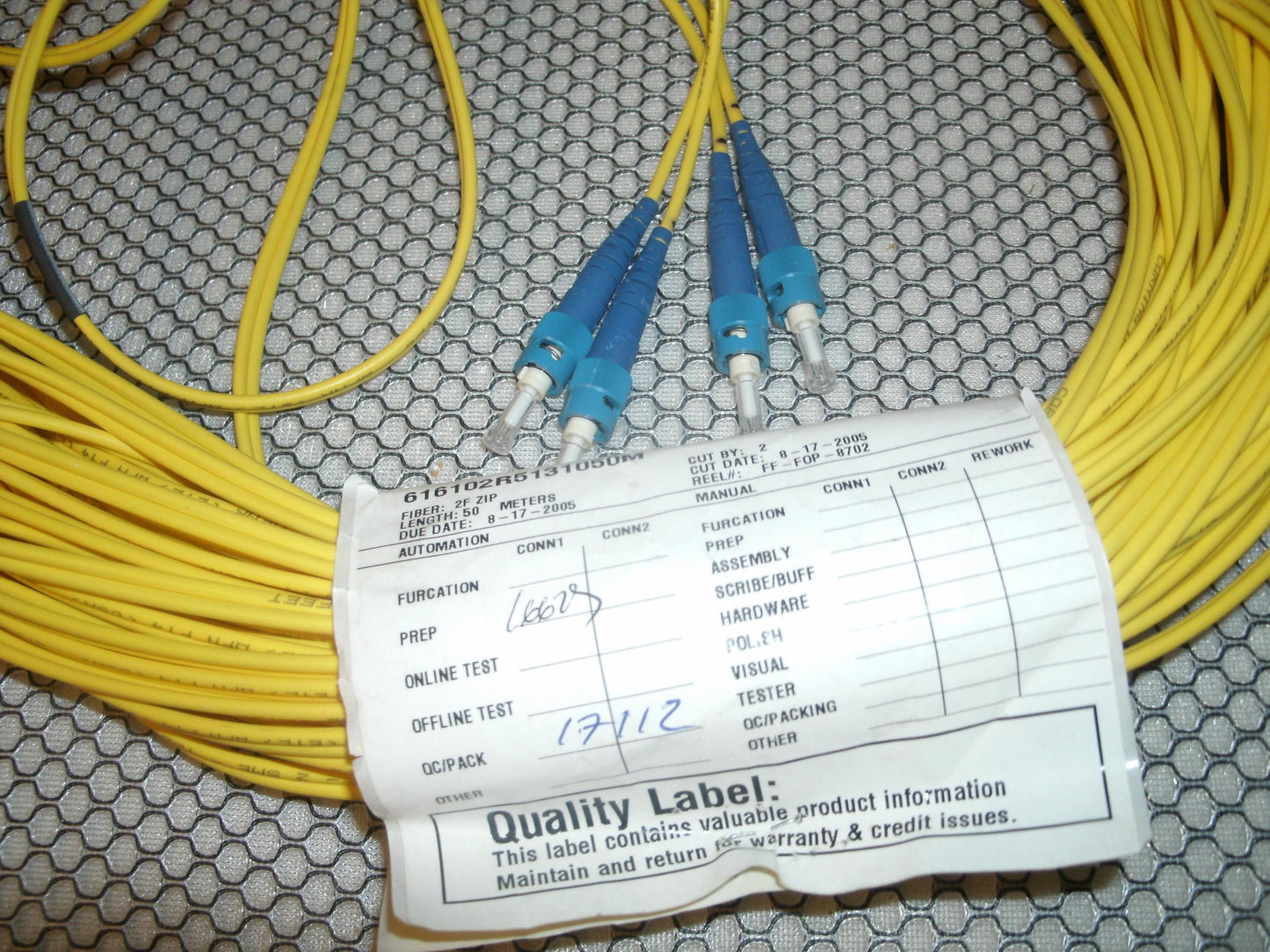 Corning Optical Cable 616102R5131050M. New.