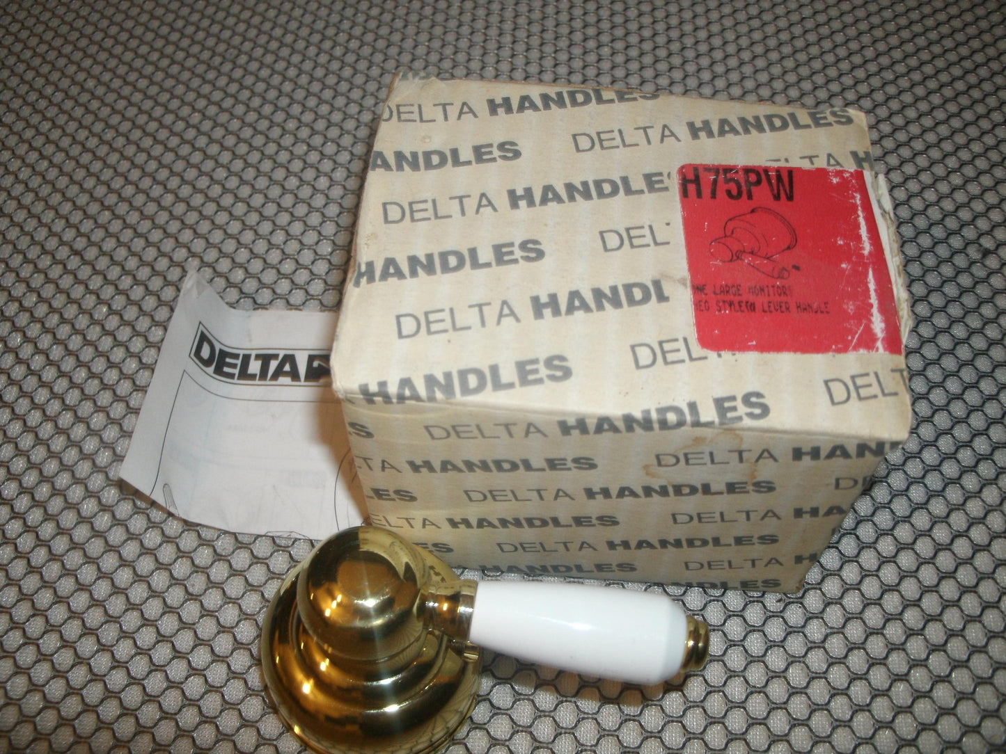 Delta H75PW WHITE/Polished Brass. New.