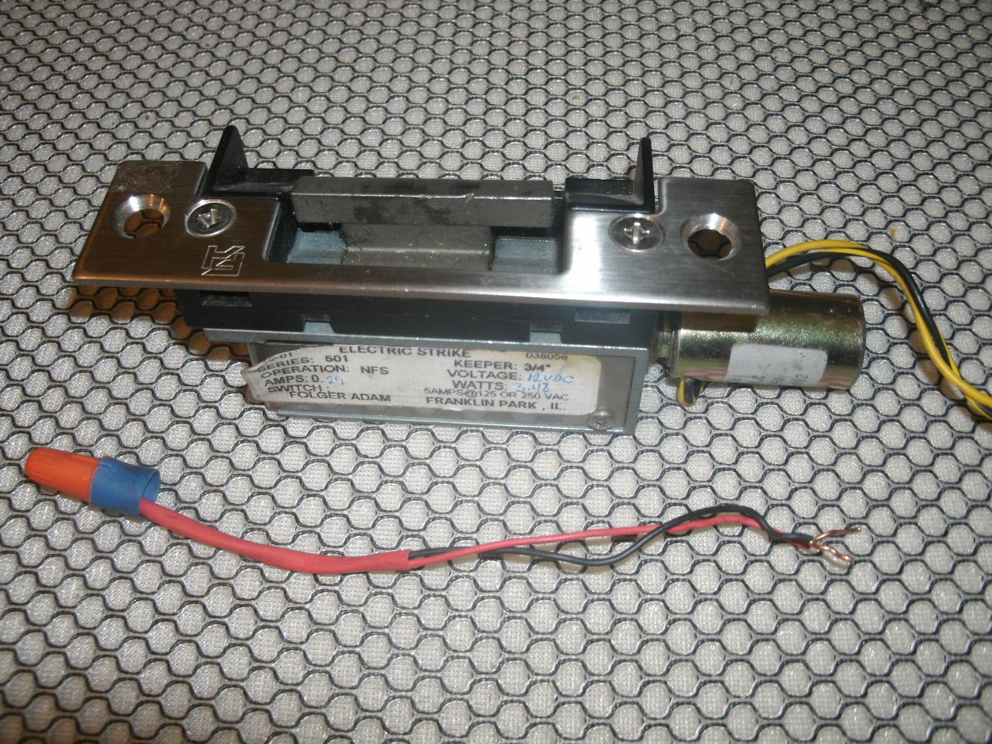 Folger Adam 038058, 501 Series Electric Strike. Refurbished.