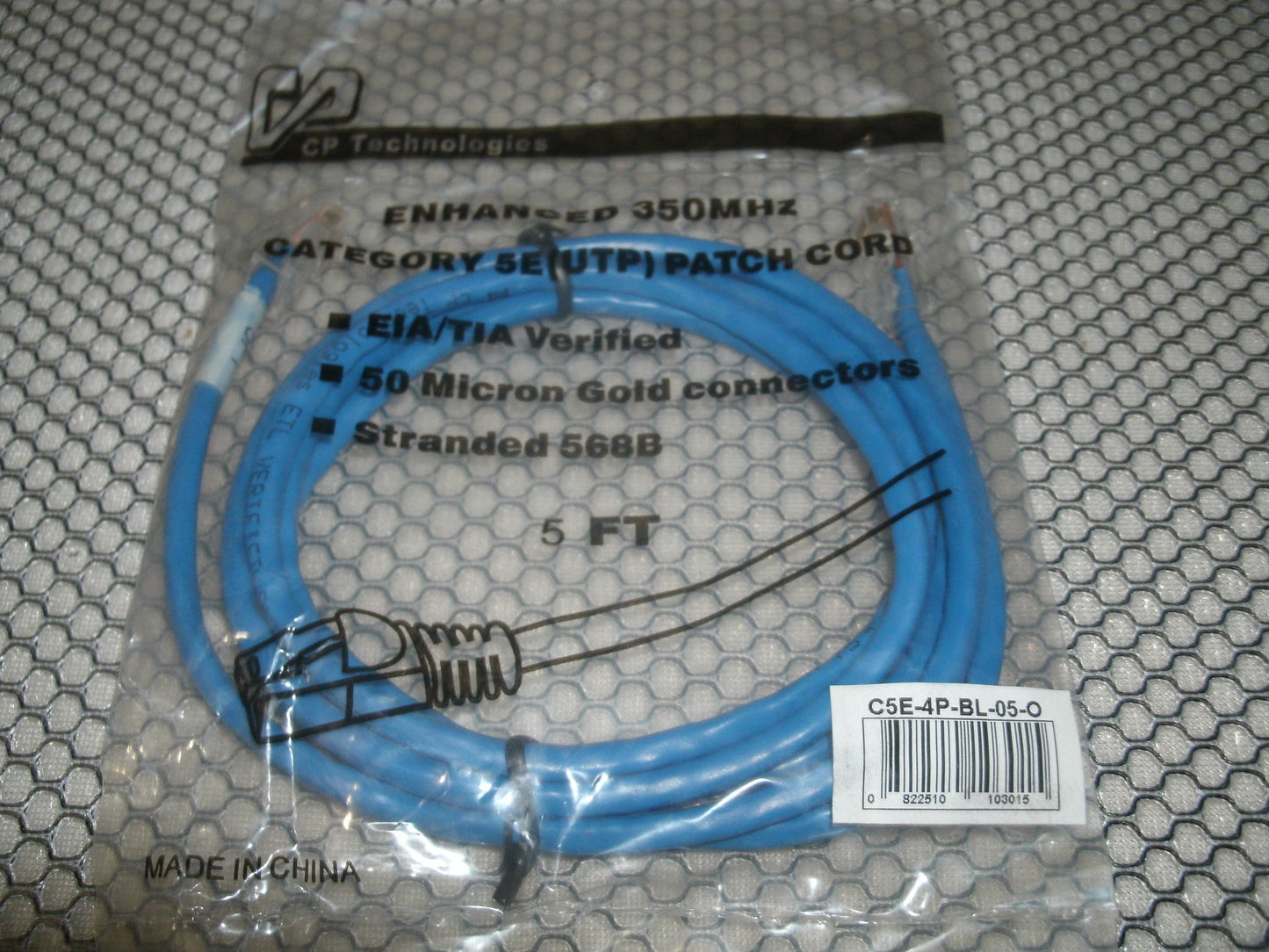CP Technologies C5E-4P-BL-05-O CAT 5 Cable.