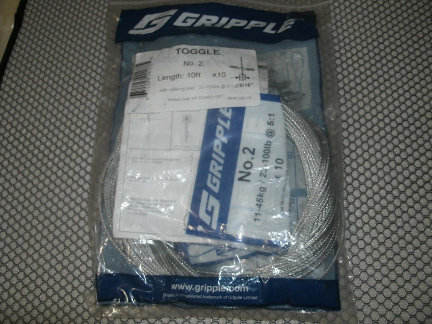 Gripple HF-TG-NO2-10FT Toggle Hangers. New.