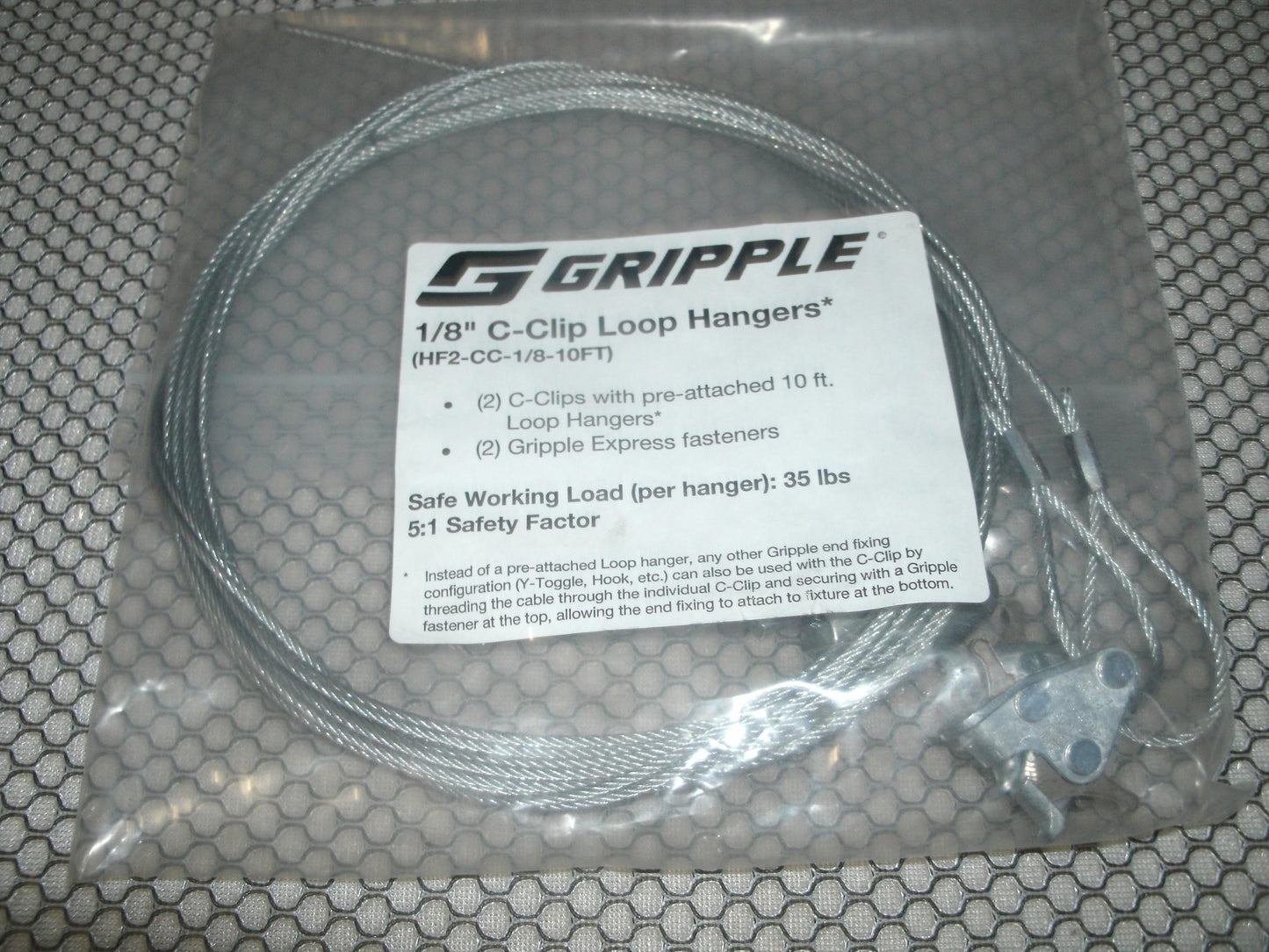 Gripple HF2-CC-1/8-10FT Hangers. New.