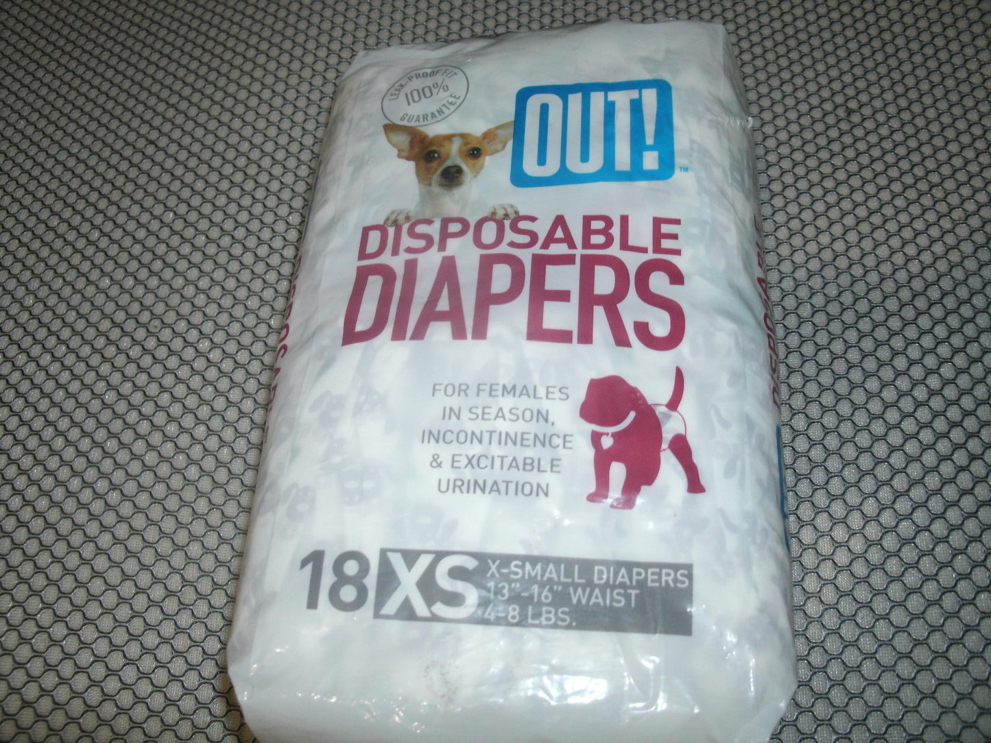 Out! 70661 X-Small Dog Disposable Diapers.