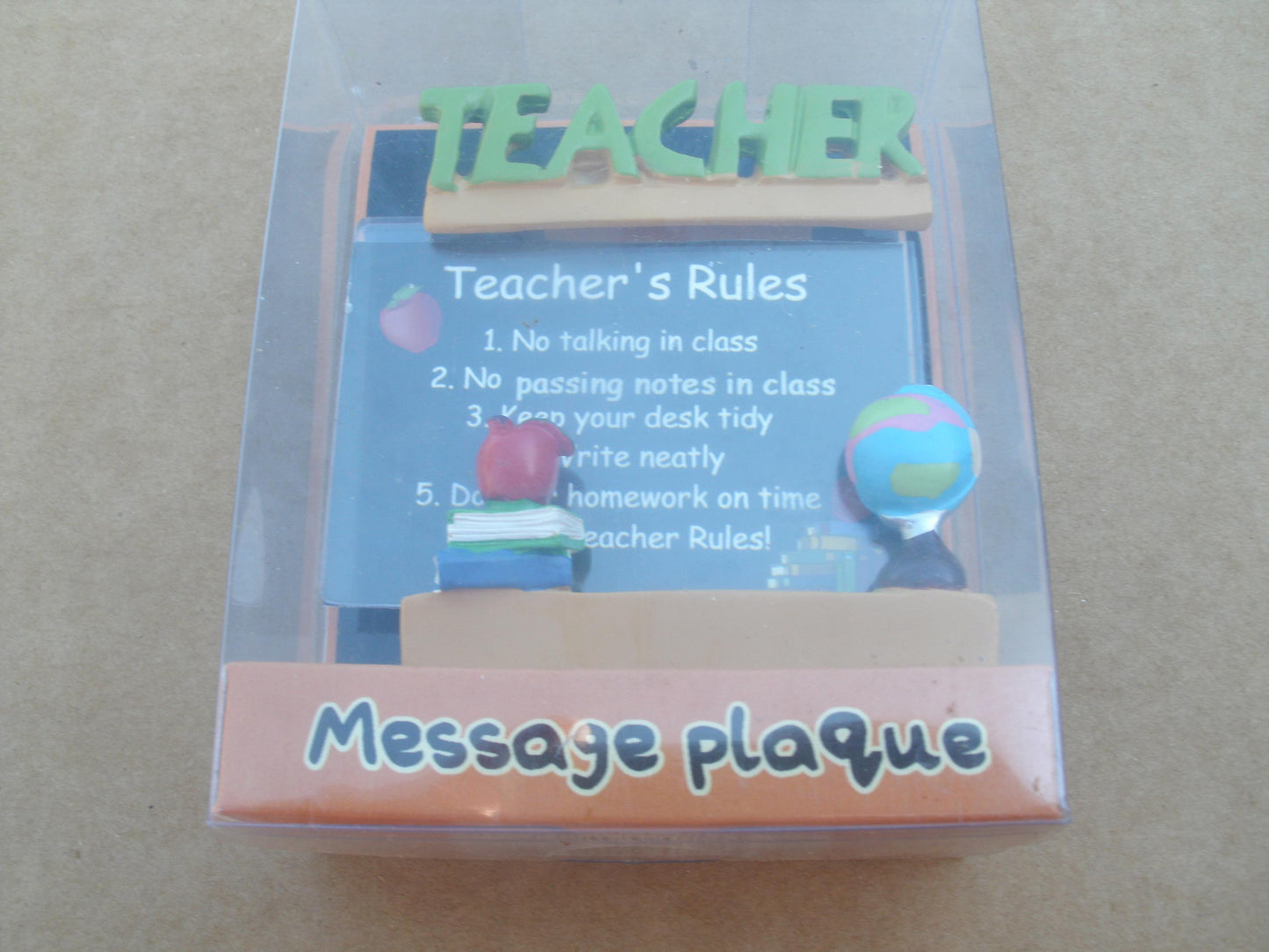 Teacher Message Plaque. Teacher's Rules.