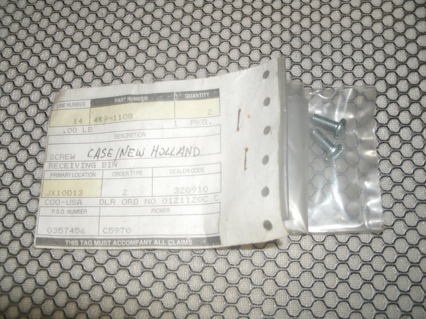 Case 459-1108 Screws. New. 2 Per Package.