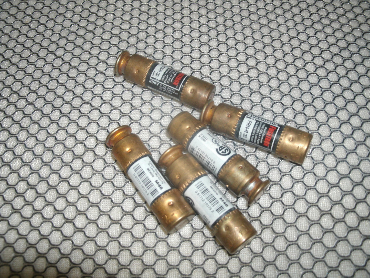 Fusetron FRN-R 20 AMP. Lot of 5. Cooper Bussmann.