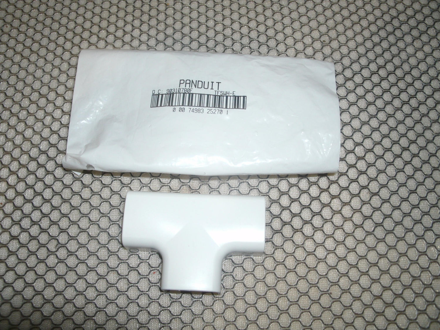 Panduit TF5WH-E Tee. New. 3 Way Tee. Ivory.
