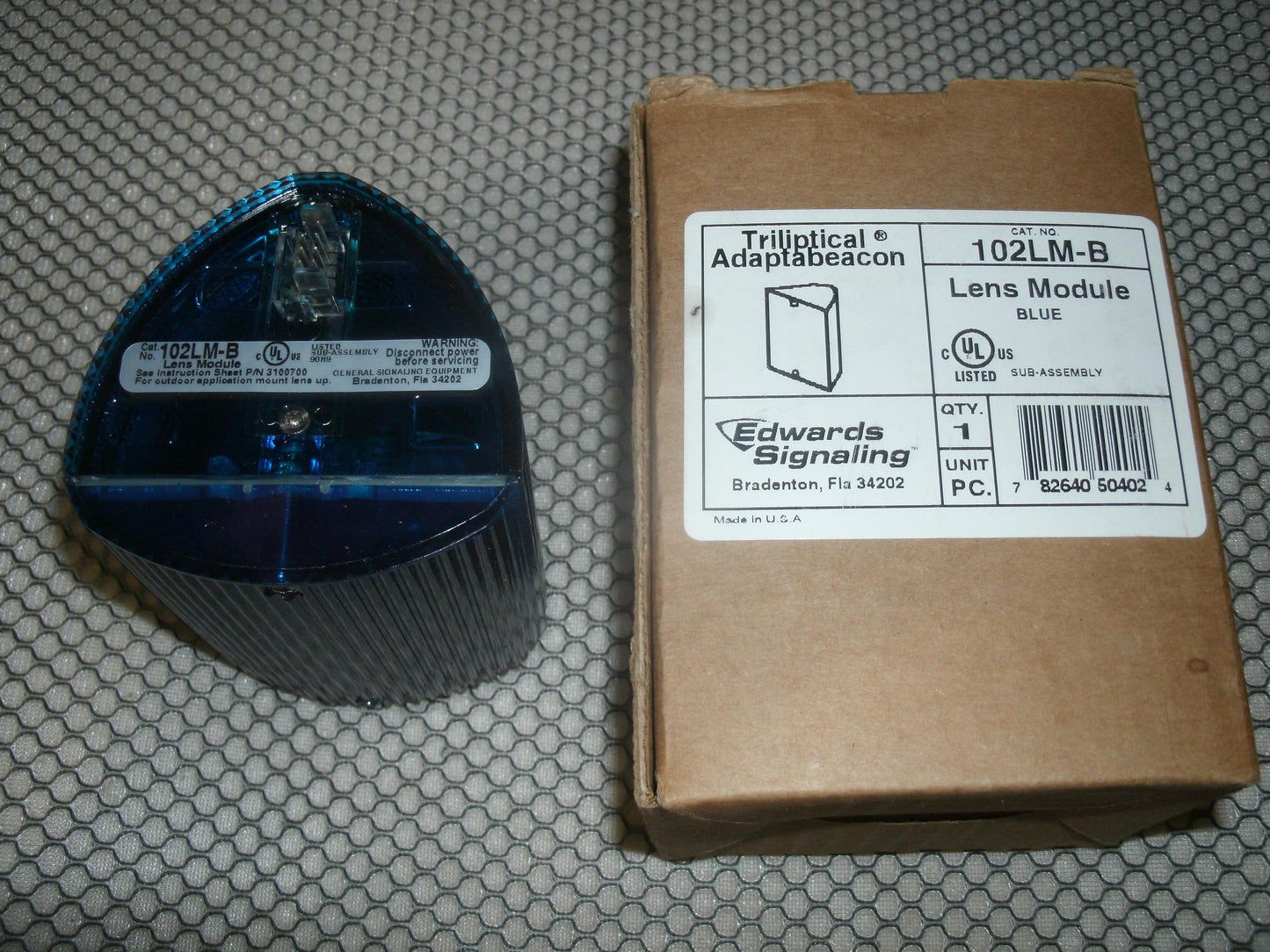 Edwards Signaling 102LM-B Lens Module. Blue. New.