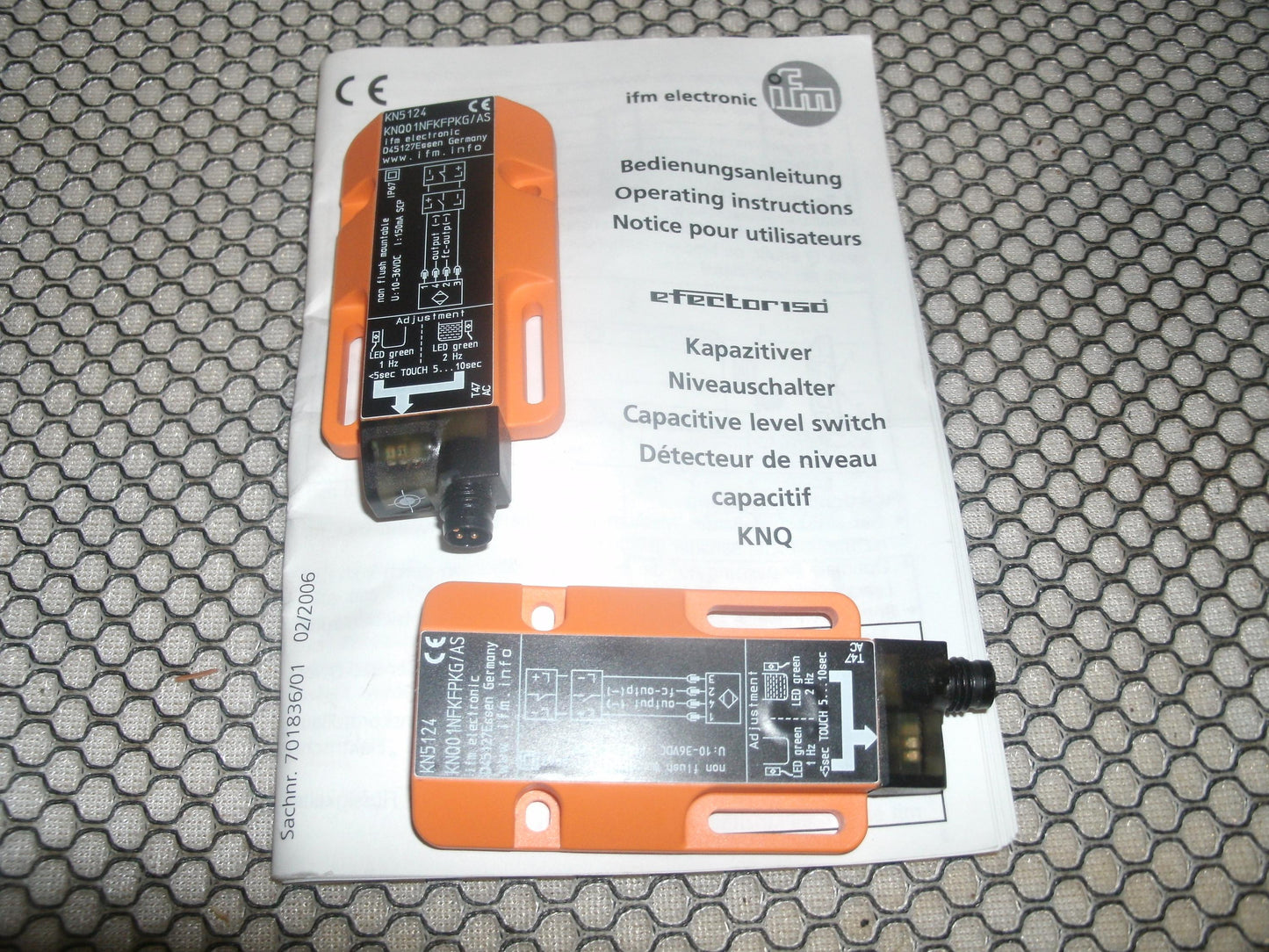 IFM Capacitive Sensors. KN5124. New. 2 Units.