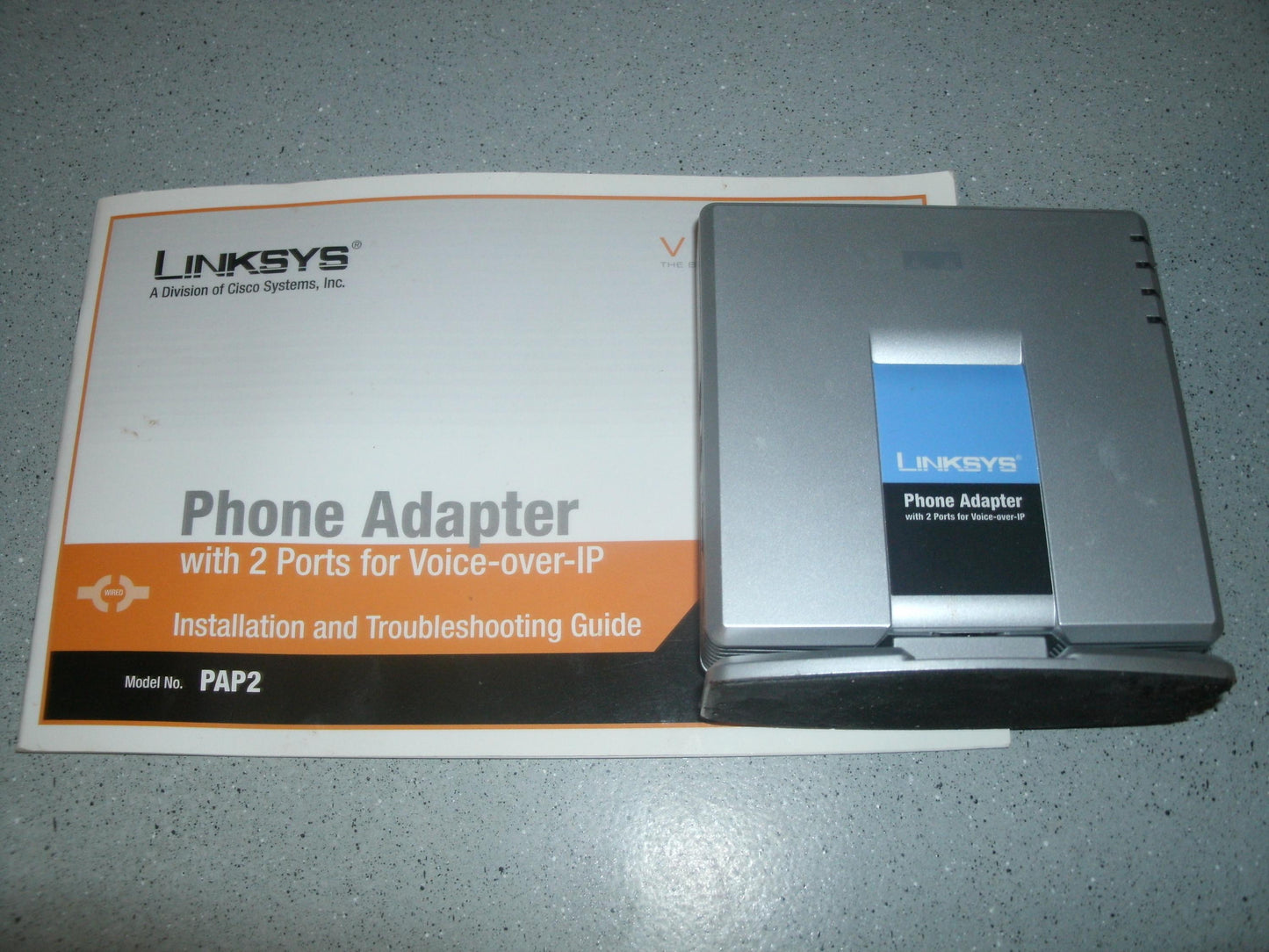 Cisco PAP2 Phone Adapter for Vonage Internet Phone Service.