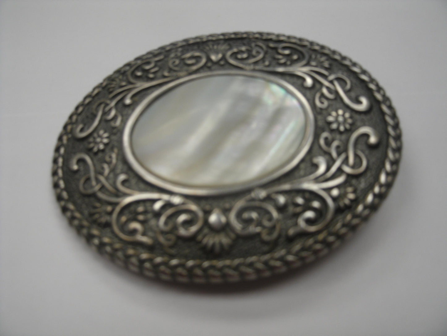 Mother of Pearl Belt Buckle. Used.