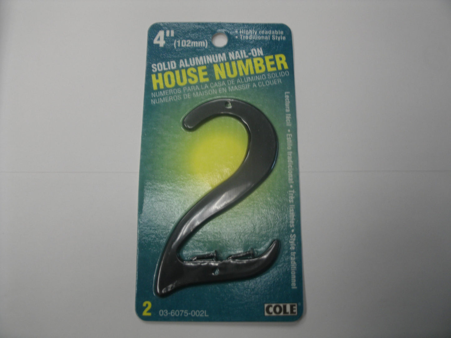 Cole 03-6075-002L House Number 2. New. 4".