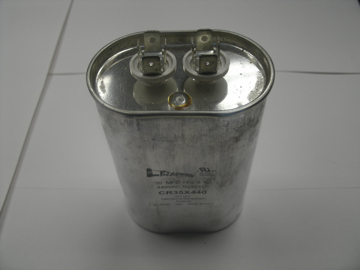 Beacon CR35X440 Run Capacitor, Oval, 35 MFD., 440VAC. Used