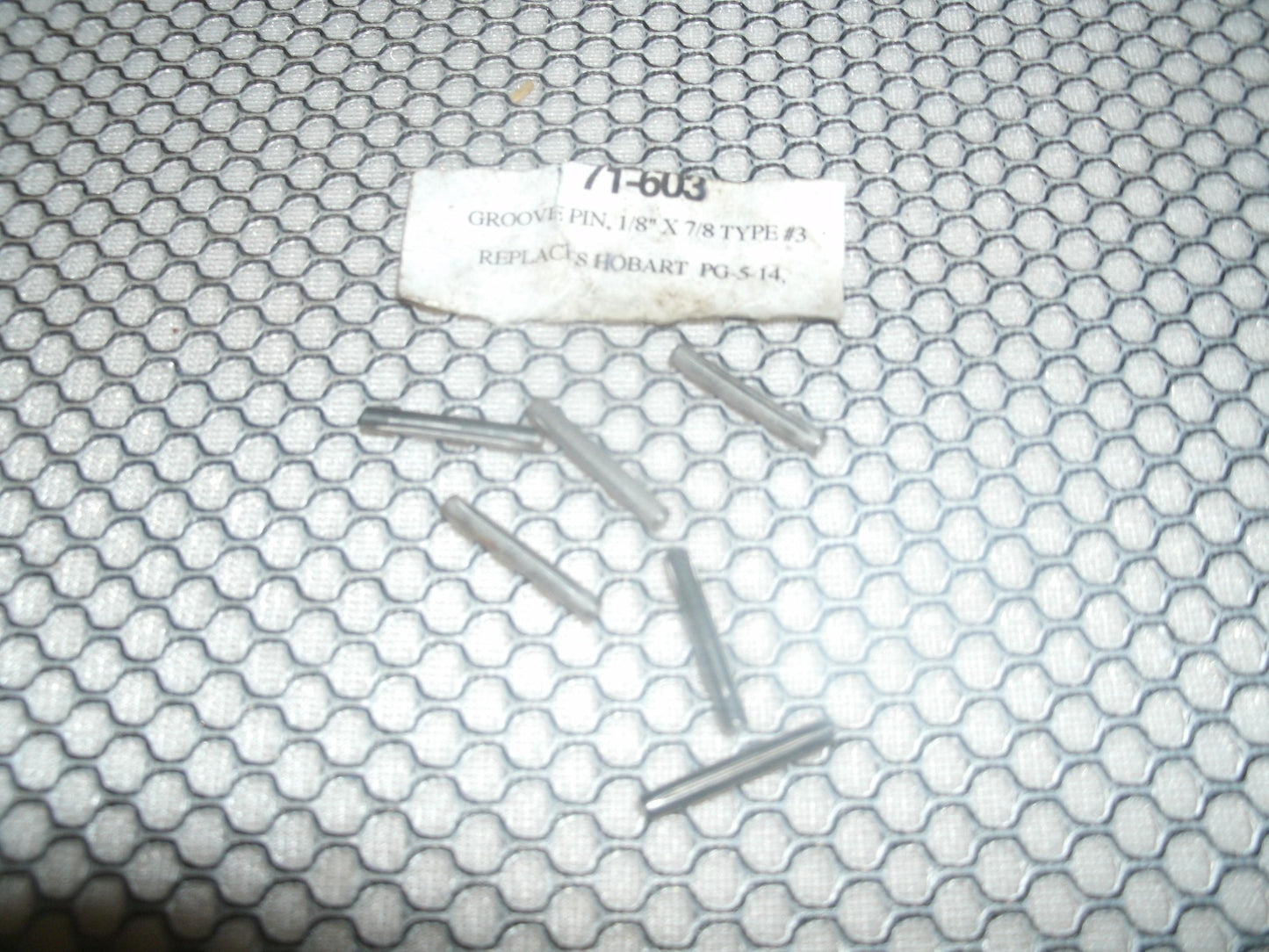 Hobart 71-603 Groove Pin, 1/8" X 7/8", Type #3. New.