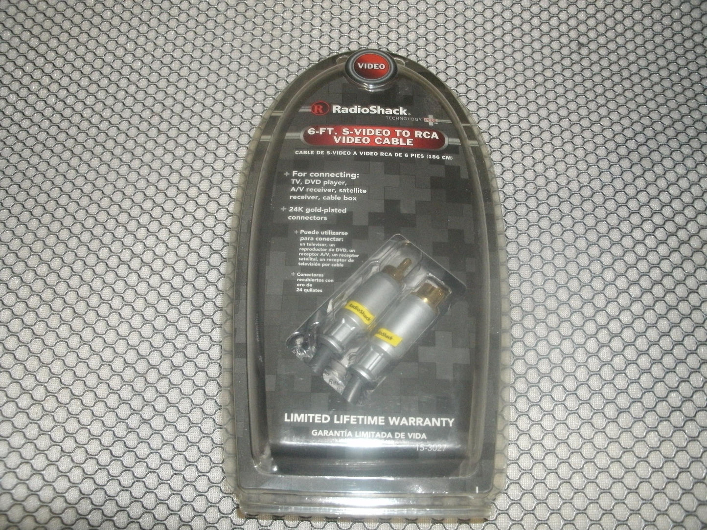 Radio Shack 15-3027 S-Video to RCA Video Cable. New.