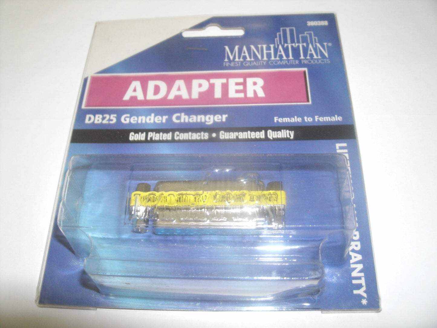 Manhattan 360388 DB25 Gender Changer. Female to Female. New.