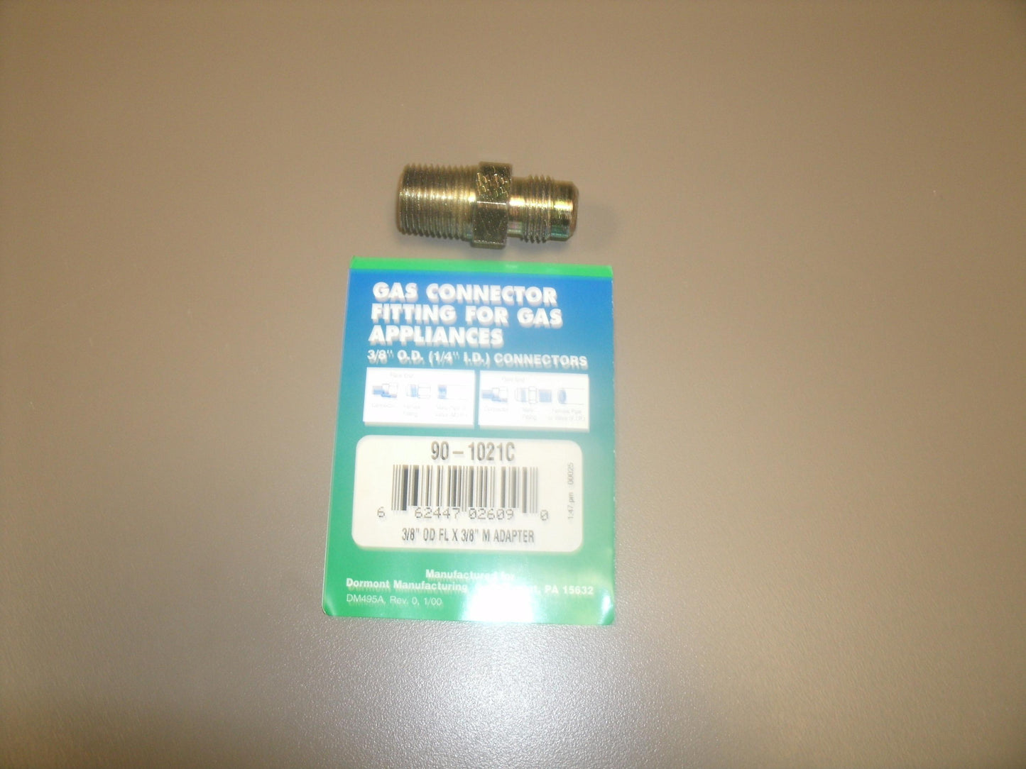 Dormont 90-1021C 3/8" OD FL X 3/8" M Adapter. New.