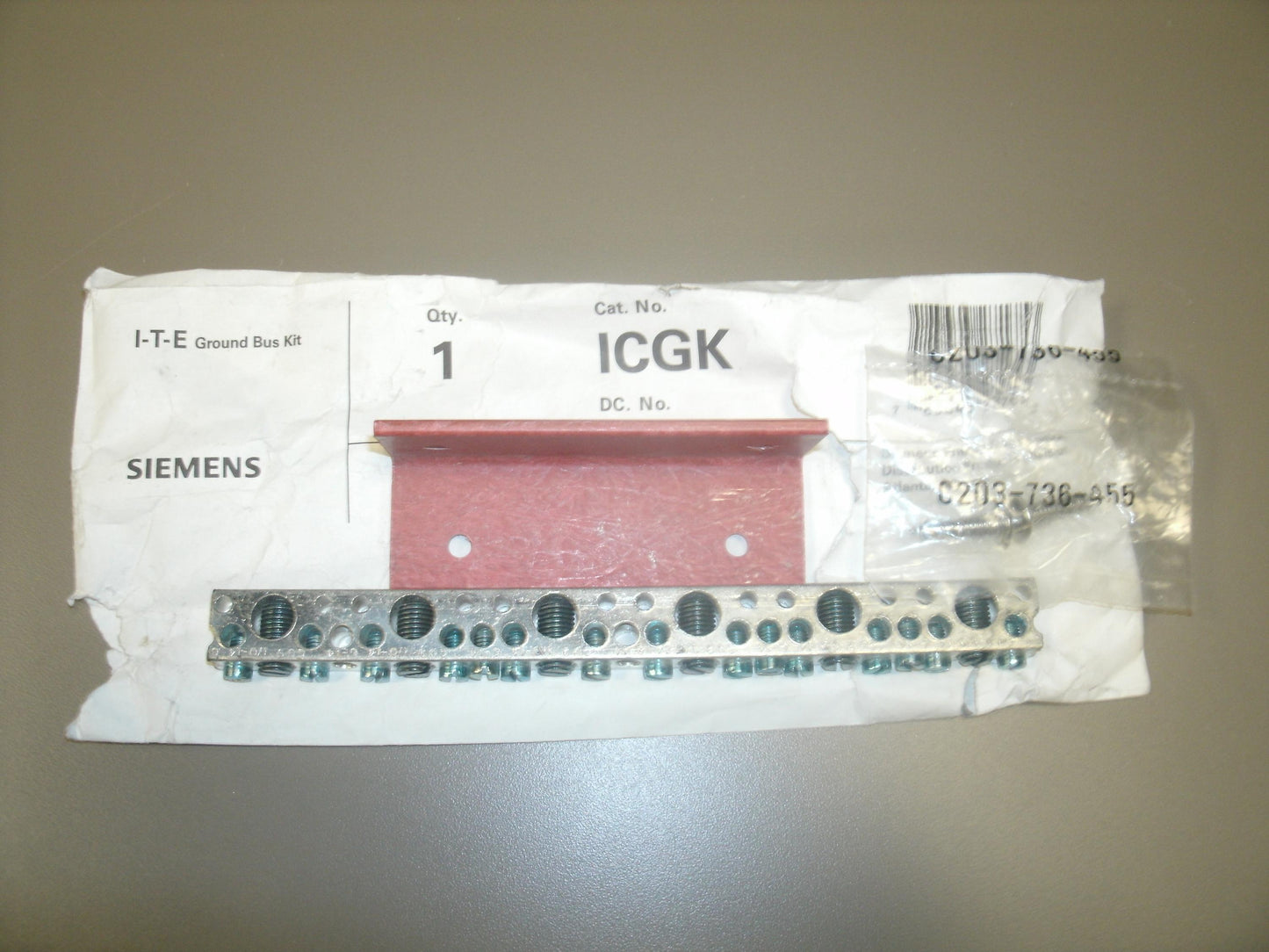 Siemens ICGK, I-T-E Ground Bus Kit. New. (W24)