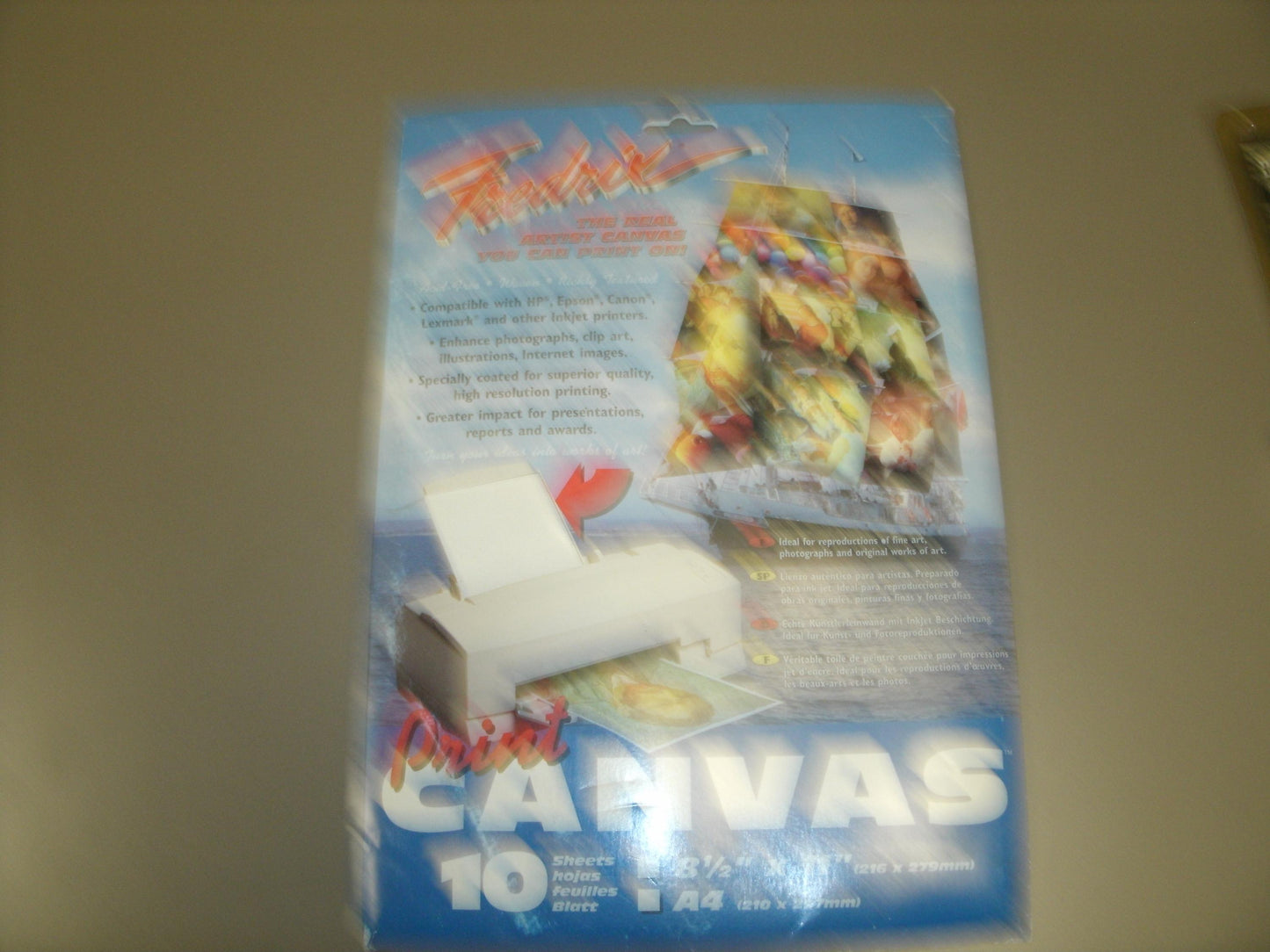 Tara Materials Fredrix TAR-3520 8.5: x 11" Inkjet Canvas.