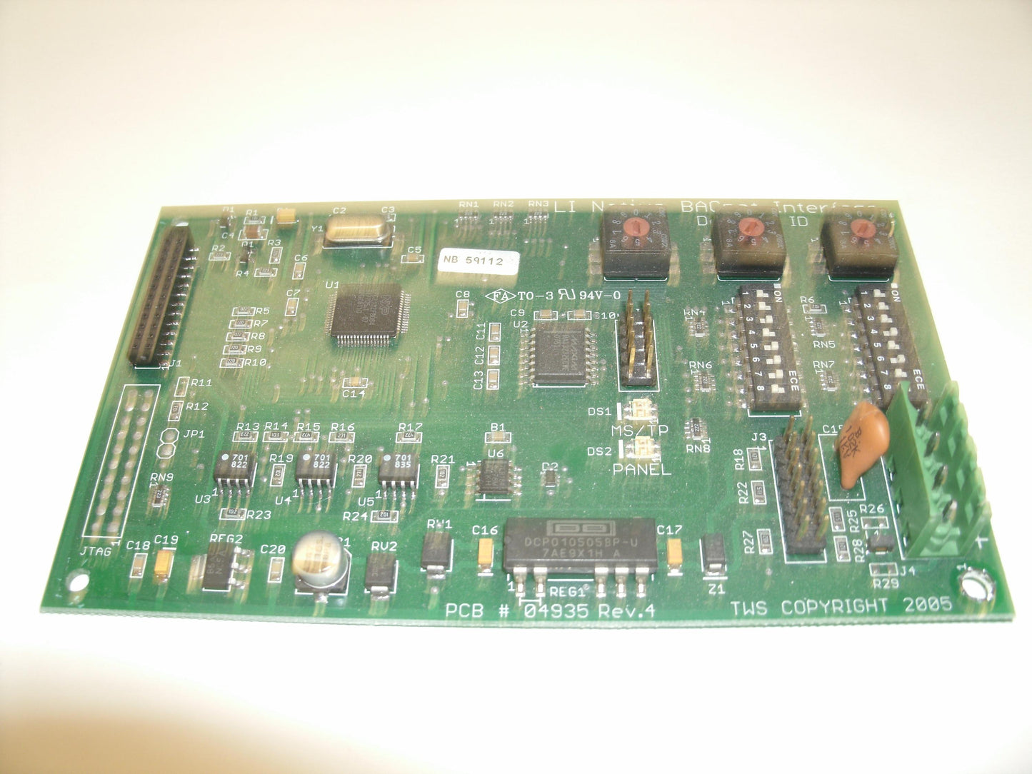 Wattstopper PCB #04935. LI Native BACnet Interface.