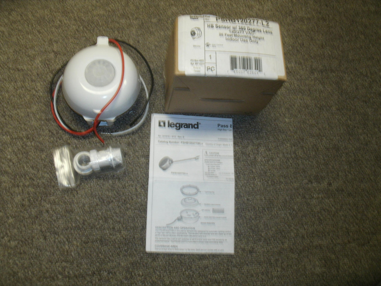WattStopper PSHB120277-L2 HB Sensor With 360 Degree Lens.