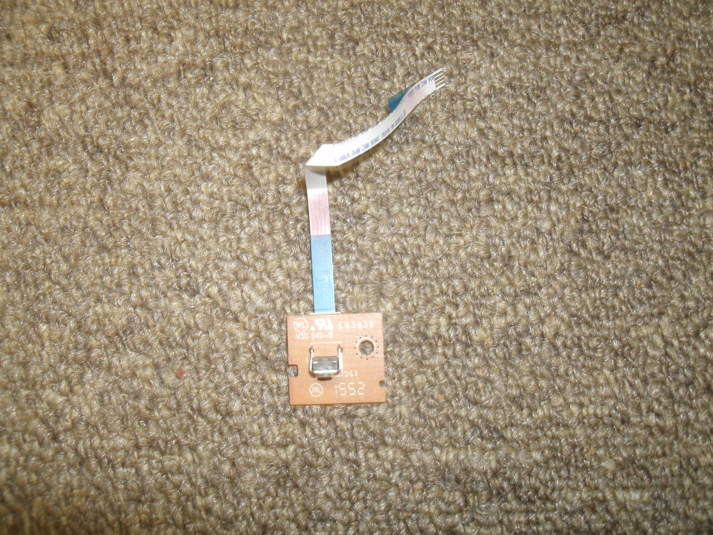 HP E93938 Power Button Board. Rev A. V30, 94V-0. Used.
