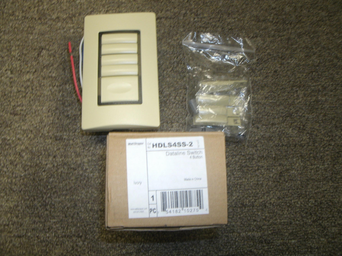 Wattstopper HDLS4SS-2 Quad Dataline Switch. 4 Button. New.