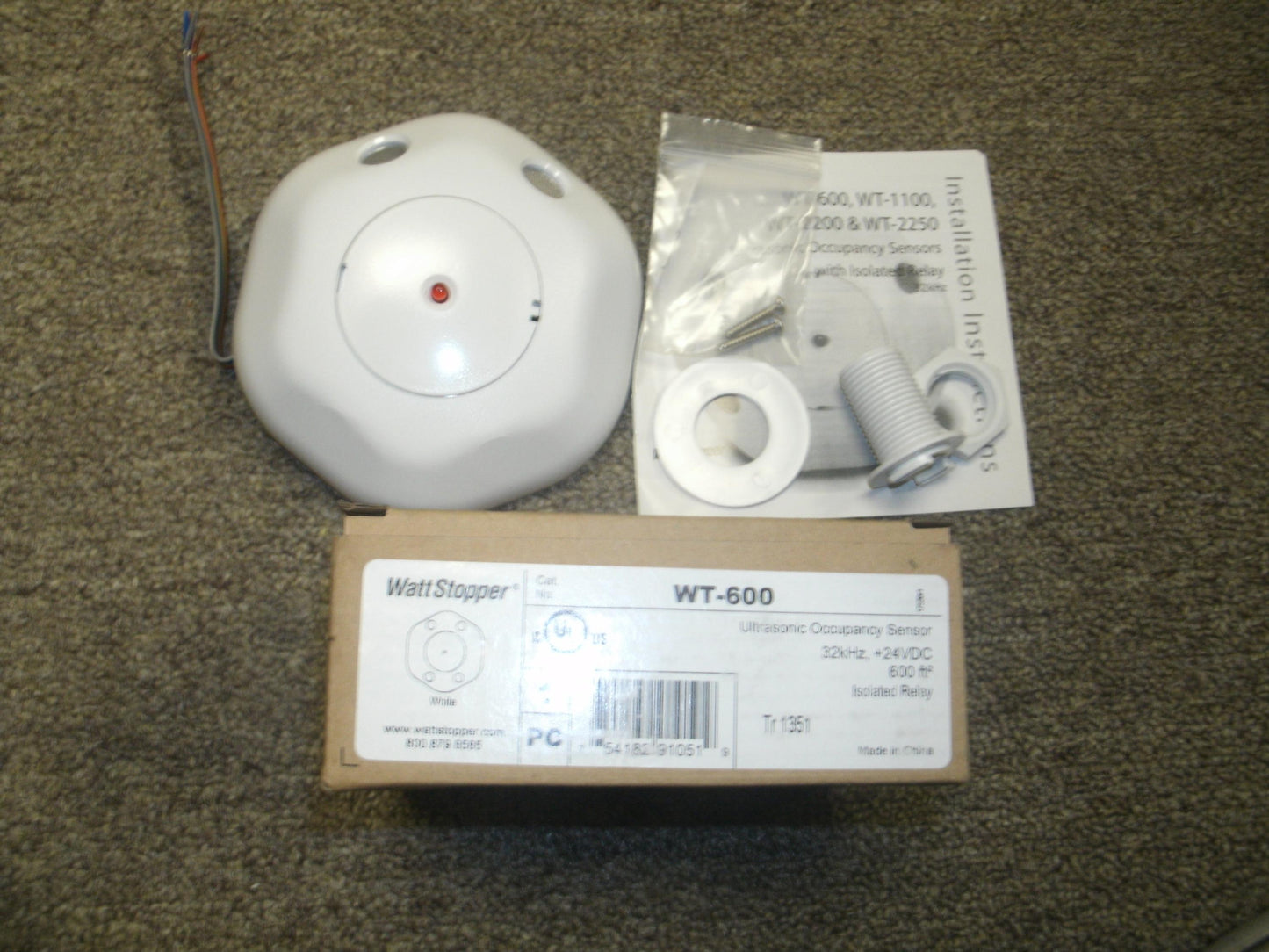 Wattstopper WT-600 Ultrasonic Occupancy Sensor. New.