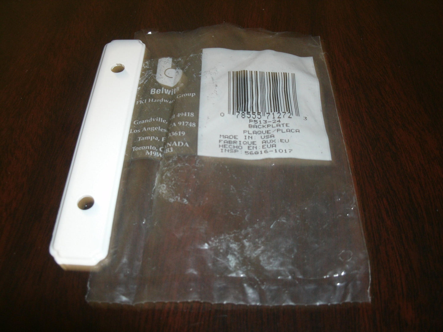 Belwith P513-24 Backplate. White. New.