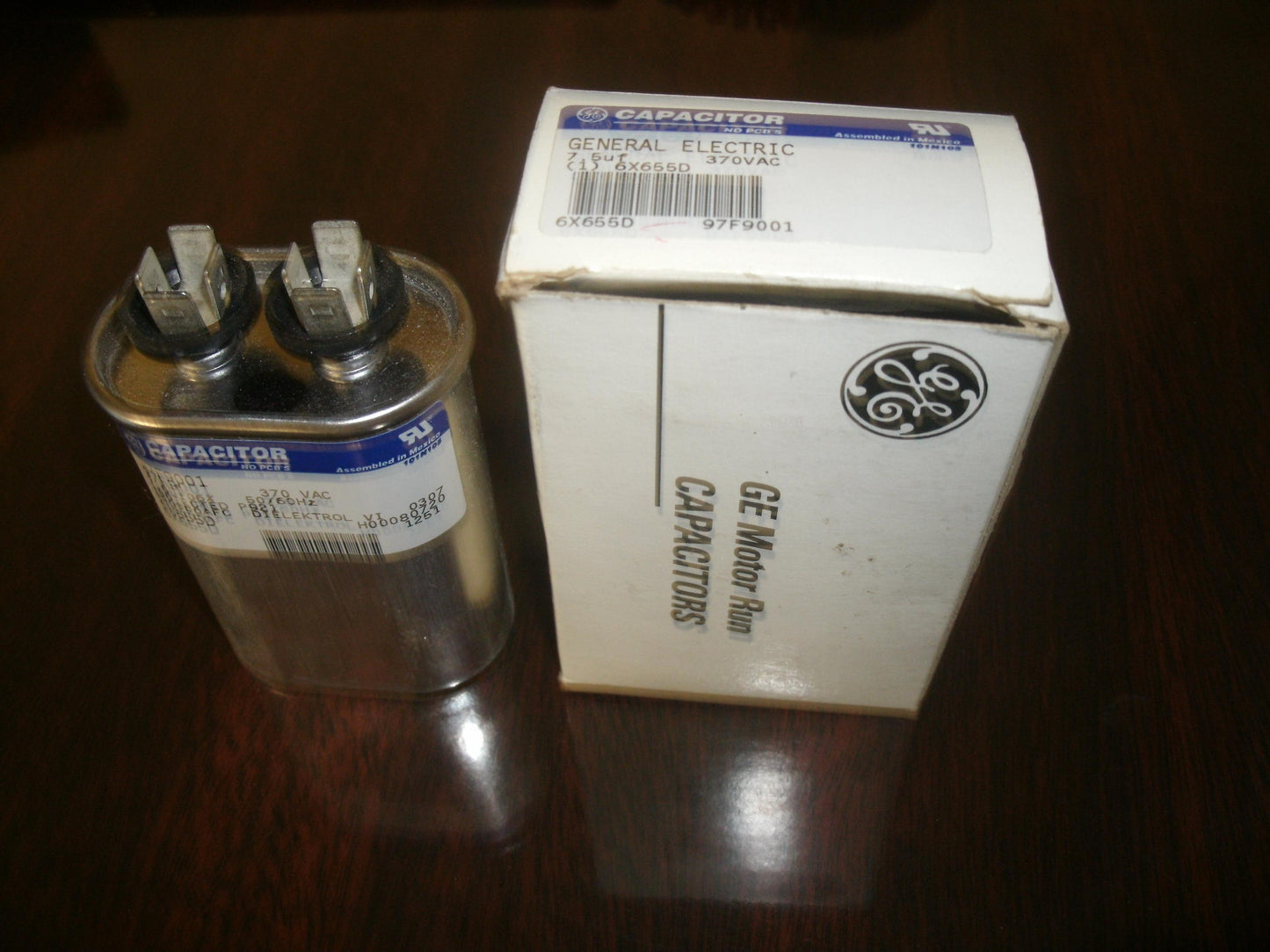 GE 6X655D Capacitor. 97F9001, 370 VAC, 50/60Hz. (30)
