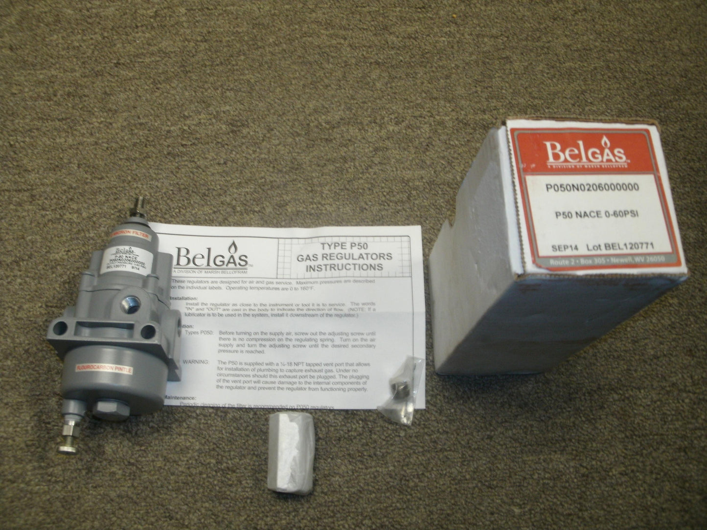 Belgas P050N0206000000 P-50 Nace Gas Regulator. New.