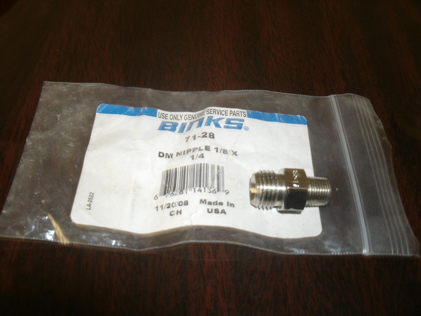 Binks 71-28 DM Nipple 1/8 X 1/4. New. (32)